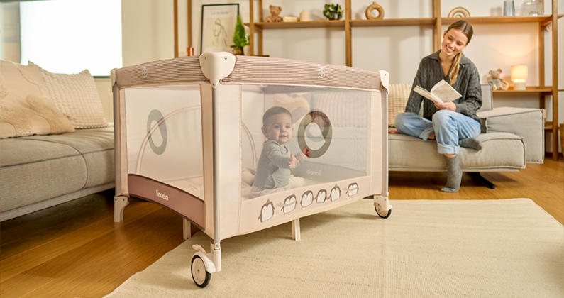 lionelo Bonnie Grey Scandi — Kojec dziecięcy